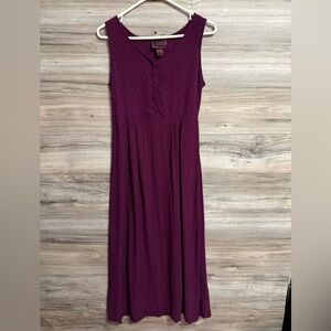 Vintage April Cornell floral sleeveless maxi dress